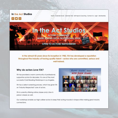 In the Act Studios Website