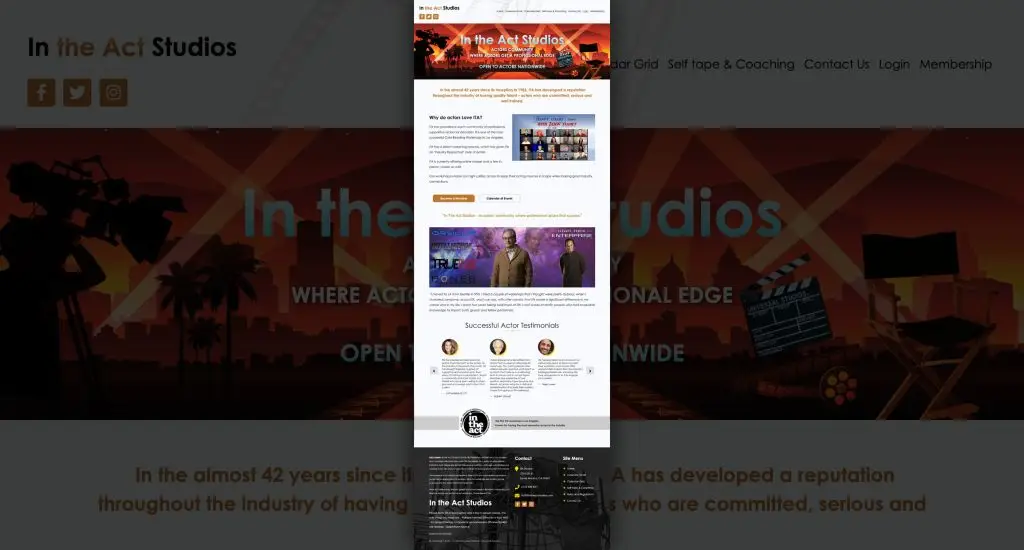 In the Act Studios website